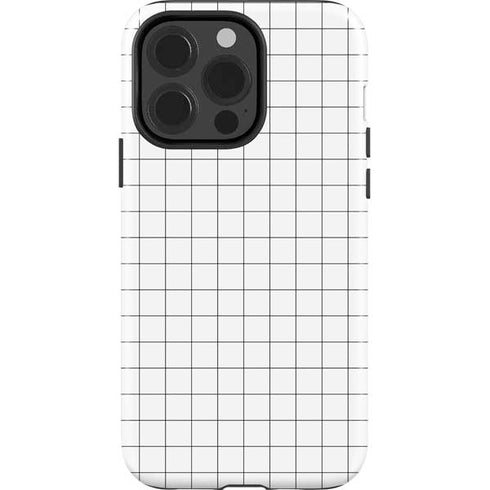 White Grid iPhone 15 Pro Impact Case